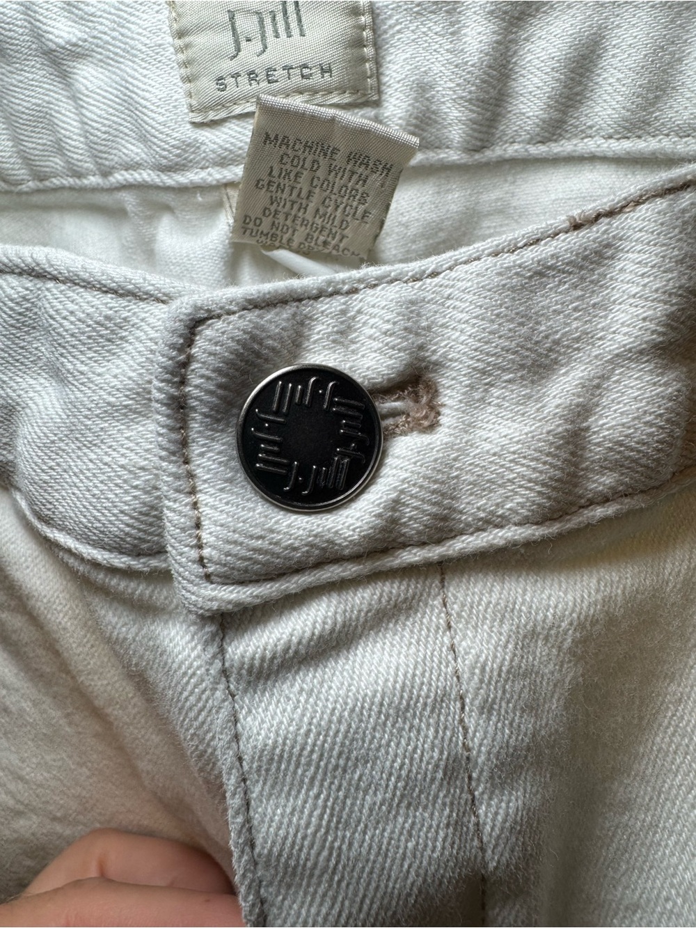 J. Jill White Boot Cut High-Rise Stretch Jeans Size 4P - Picture 5 of 16